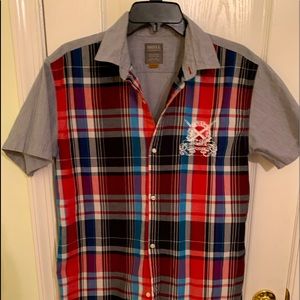 Drill boys shirt xL 18/20! Paid & gray mix !